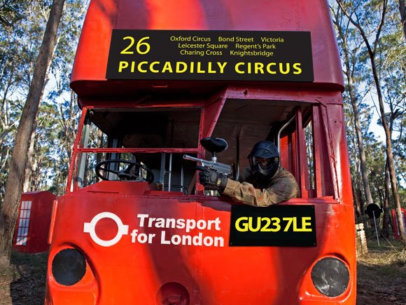 Defending the Delta Force Paintball Appin London Bus