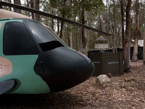 Full scale Black Hawk military helicopter